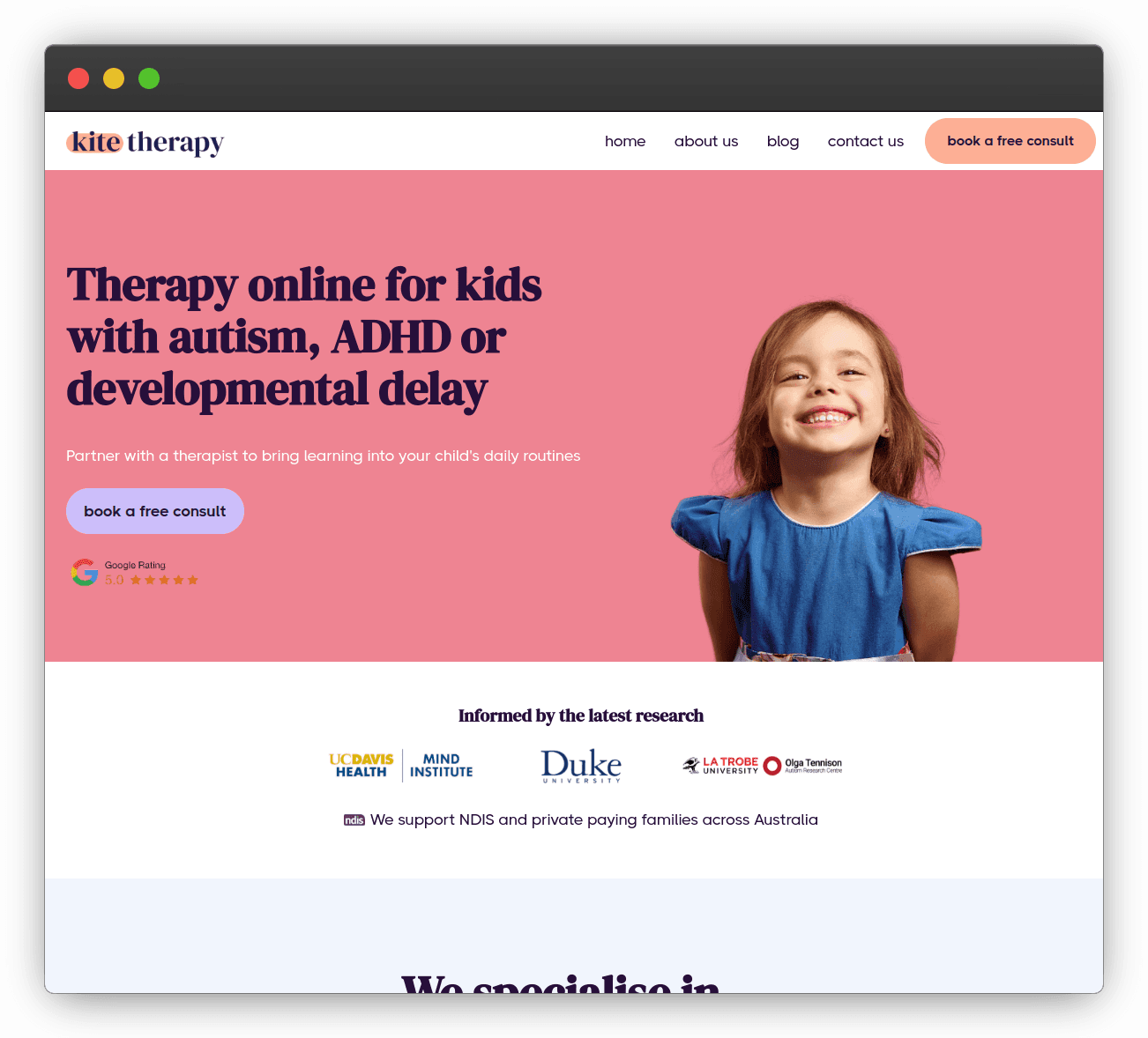 Kite Therapy homepage